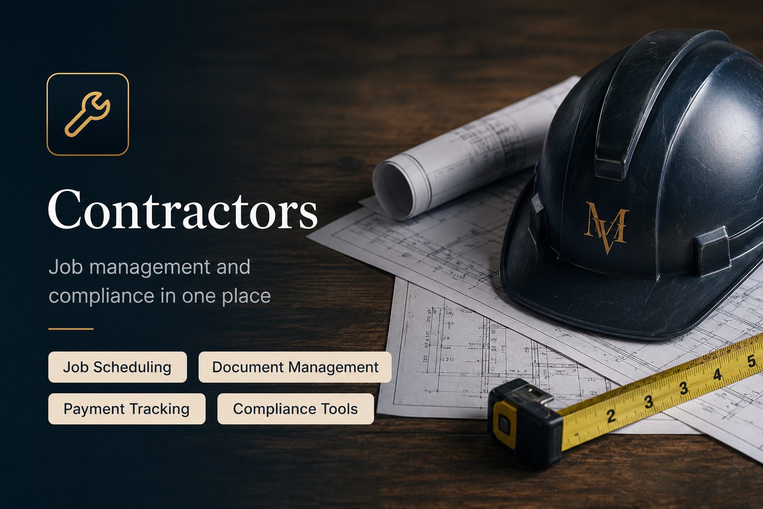 Contractors: Job management and compliance in one place. Job Scheduling, Document Management, Payment Tracking, Compliance Tools